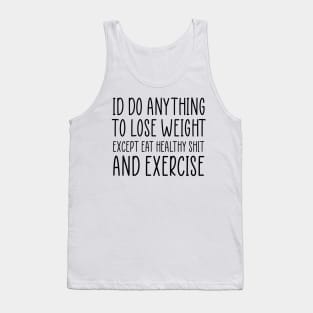 Funny Diet Sarcastic Weightloss Fasting Gym Workout Fitness Tank Top
